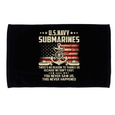 Na Vy Submarines Theres No Reason To Thank Us We Dont Exis Microfiber Hand Towel
