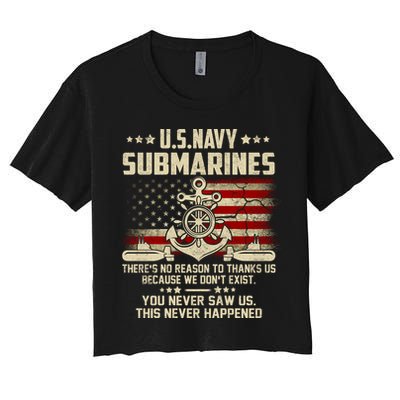 Na Vy Submarines Theres No Reason To Thank Us We Dont Exis Crop Top