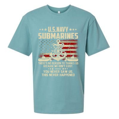 Na Vy Submarines Theres No Reason To Thank Us We Dont Exis Sueded Cloud Jersey T-Shirt
