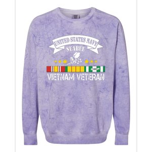 Na Vy Sea Bee Vietnam Veteran Colorblast Crewneck Sweatshirt