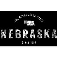 Nebraska Vintage Sports Design Retro Ne Bumper Sticker