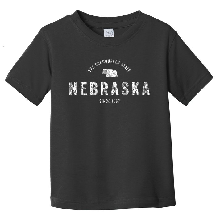 Nebraska Vintage Sports Design Retro Ne Toddler T-Shirt