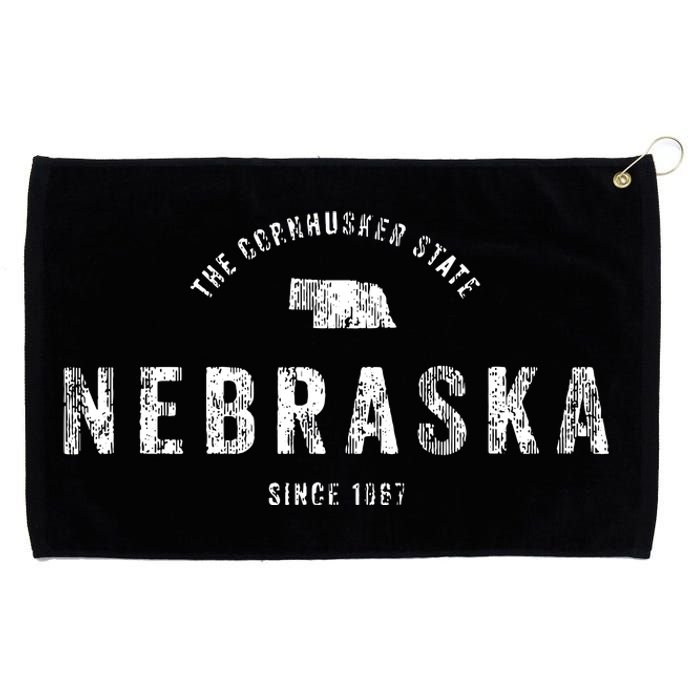 Nebraska Vintage Sports Design Retro Ne Grommeted Golf Towel