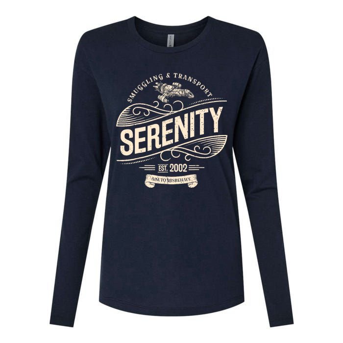 NEW Vintage Serenity Smuggling And Transport Firefly Womens Cotton Relaxed Long Sleeve T-Shirt