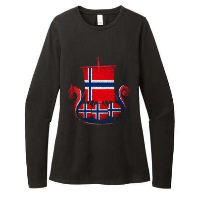 Norwegian Viking Ship Norway Womens CVC Long Sleeve Shirt