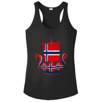 Norwegian Viking Ship Norway Ladies PosiCharge Competitor Racerback Tank