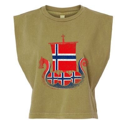 Norwegian Viking Ship Norway Garment-Dyed Women's Muscle Tee