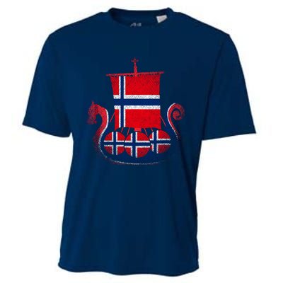 Norwegian Viking Ship Norway Cooling Performance Crew T-Shirt