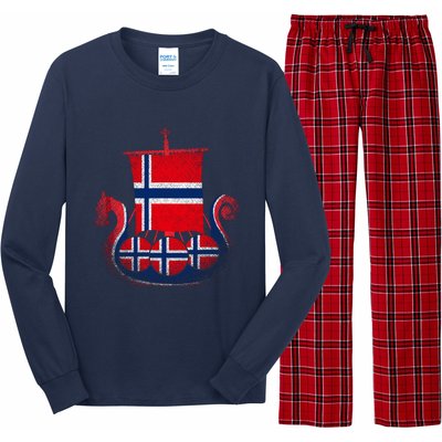 Norwegian Viking Ship Norway Long Sleeve Pajama Set