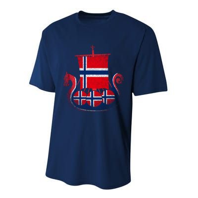 Norwegian Viking Ship Norway Performance Sprint T-Shirt