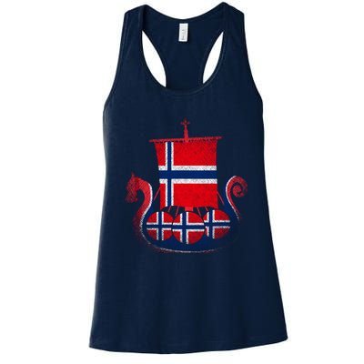 Norwegian Viking Ship Norway Women's Racerback Tank