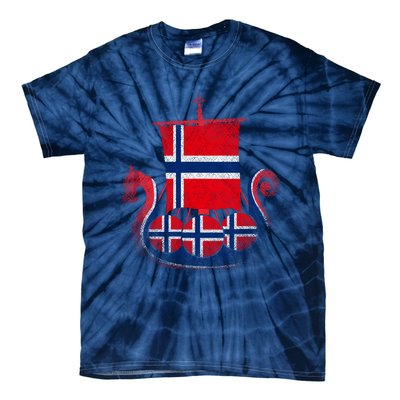 Norwegian Viking Ship Norway Tie-Dye T-Shirt