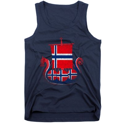 Norwegian Viking Ship Norway Tank Top