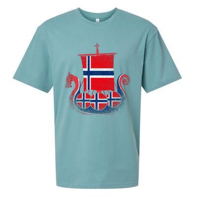 Norwegian Viking Ship Norway Sueded Cloud Jersey T-Shirt