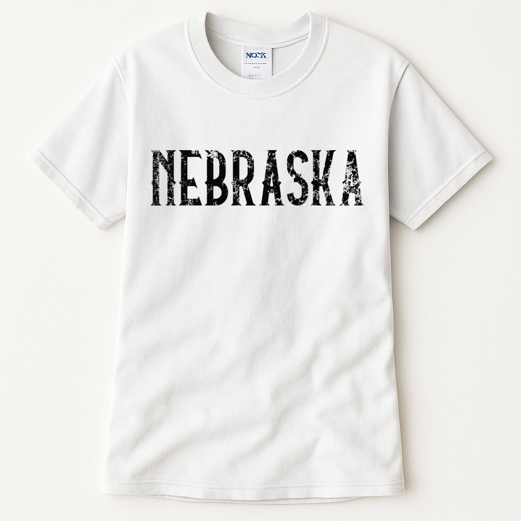 Nebraska Vintage Script NE Apparel Tall T-Shirt