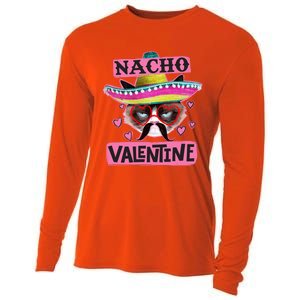 Nacho Valentines Tacky Gift For Valentines Day Angry Cat Gift Cooling Performance Long Sleeve Crew