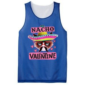 Nacho Valentines Tacky Gift For Valentines Day Angry Cat Gift Mesh Reversible Basketball Jersey Tank