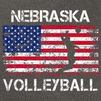 Nebraska Volleyball Team American Flag Gift Cotton Canvas Backpack