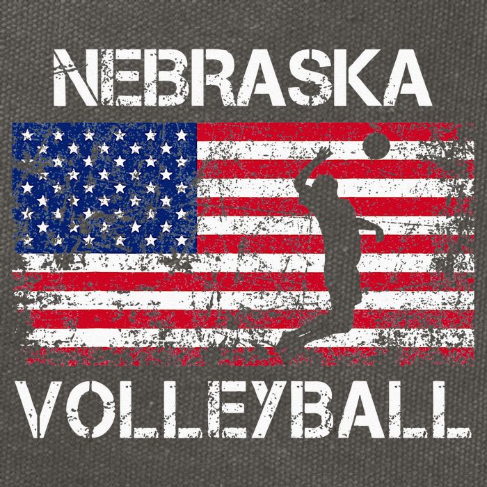 Nebraska Volleyball Team American Flag Gift Cotton Canvas Backpack
