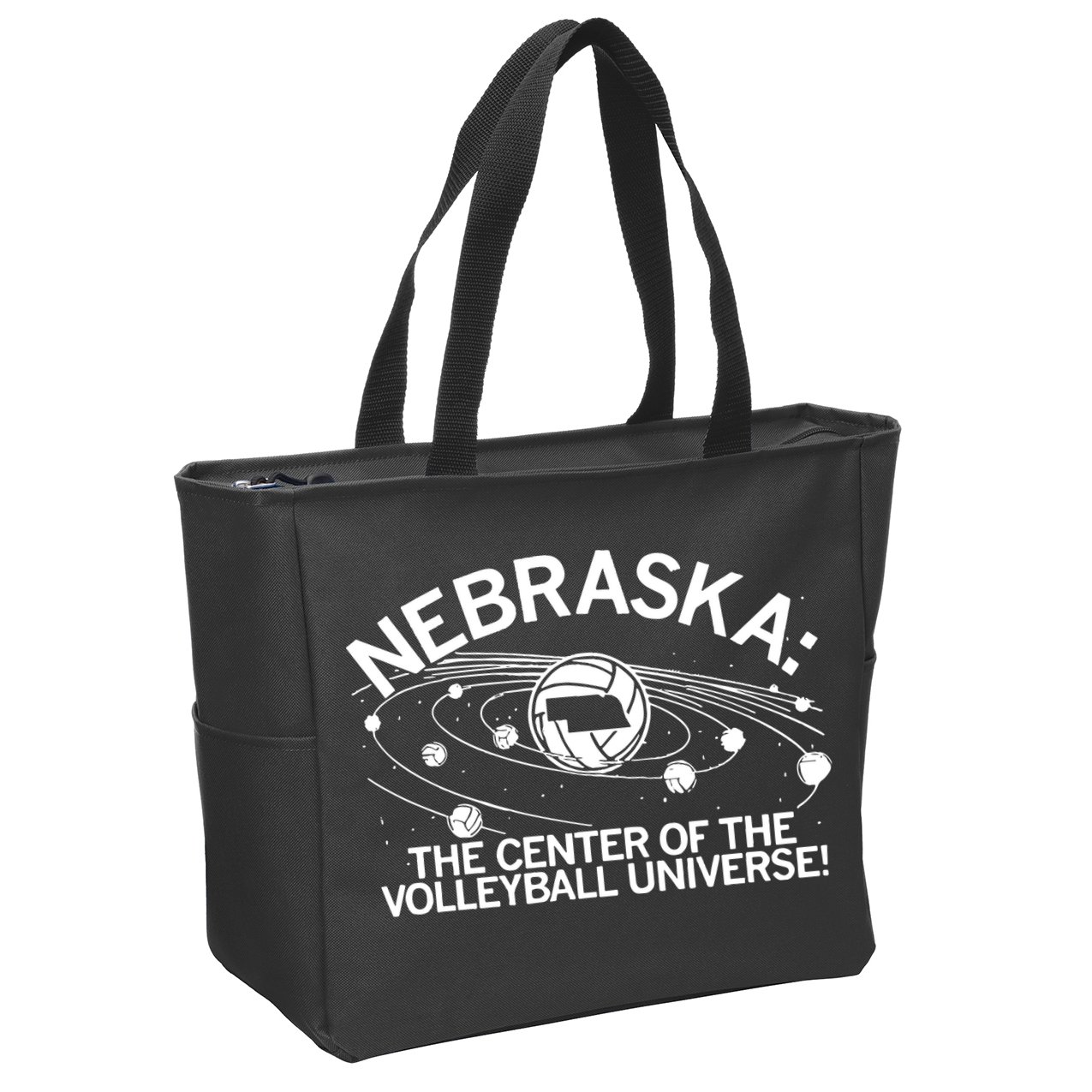 Nebraska Volleyball Universe Zip Tote Bag