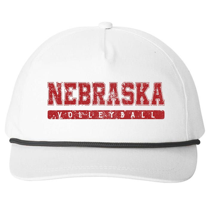 Nebraska Volleyball Varsity Red Vintage Snapback Five-Panel Rope Hat