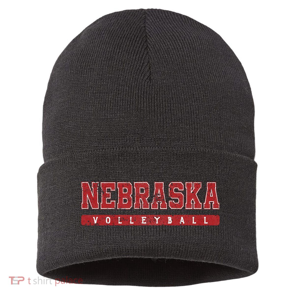 Nebraska Volleyball Varsity Red Vintage Sustainable Knit Beanie