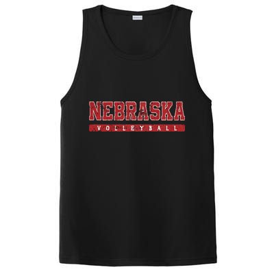 Nebraska Volleyball Varsity Red Vintage PosiCharge Competitor Tank