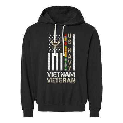 Na Vy Vietnam Veteran Grandpa Veterans Day Garment-Dyed Fleece Hoodie
