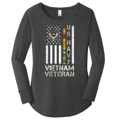 Na Vy Vietnam Veteran Grandpa Veterans Day Women's Perfect Tri Tunic Long Sleeve Shirt