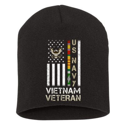 Na Vy Vietnam Veteran Grandpa Veterans Day Short Acrylic Beanie