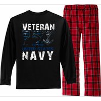 Na Vy Veteran US Flag Vintage Patriotic America Gift Long Sleeve Pajama Set