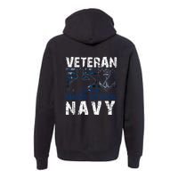 Na Vy Veteran US Flag Vintage Patriotic America Gift Premium Hoodie