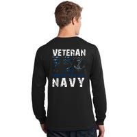 Na Vy Veteran US Flag Vintage Patriotic America Gift Tall Long Sleeve T-Shirt