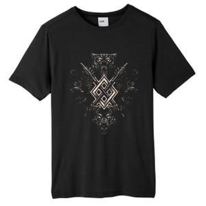 Norse Viking Wolf Raven Of Odin With Pagan Gungnir Symbol Tall Fusion ChromaSoft Performance T-Shirt