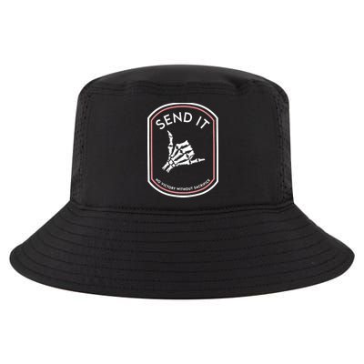 No Victory Without Sacrifice Send It Skeleton Hand Cool Comfort Performance Bucket Hat