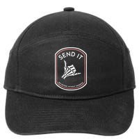 No Victory Without Sacrifice Send It Skeleton Hand 7-Panel Snapback Hat