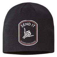 No Victory Without Sacrifice Send It Skeleton Hand Sustainable Beanie