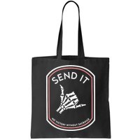 No Victory Without Sacrifice Send It Skeleton Hand Bag