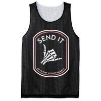 No Victory Without Sacrifice Send It Skeleton Hand Mesh Reversible Basketball Jersey Tank