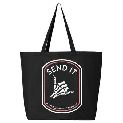 No Victory Without Sacrifice Send It Skeleton Hand 25L Jumbo Tote
