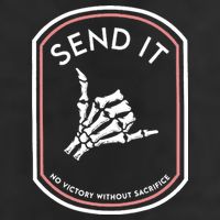 No Victory Without Sacrifice Send It Skeleton Hand 25L Jumbo Tote