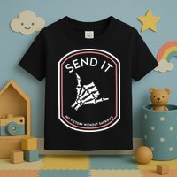 No Victory Without Sacrifice Send It Skeleton Hand Toddler T-Shirt