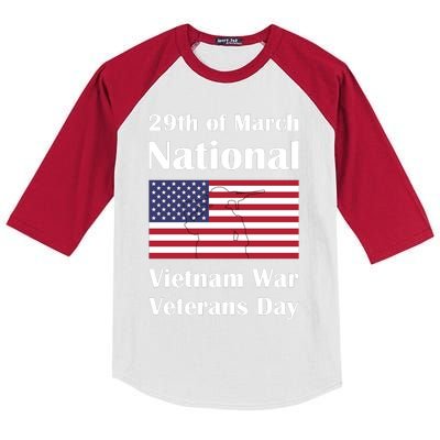 National Vietnam War Veterans Day Commemoration Kids Colorblock Raglan Jersey