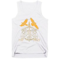 Norse Viking Wolf Raven Companions Of Odin Tank Top