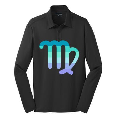 Neptunic Virgo Zodiac Sign Neptunic Pride Flag Funny Gift Silk Touch Performance Long Sleeve Polo