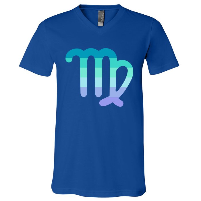 Neptunic Virgo Zodiac Sign Neptunic Pride Flag Funny Gift V-Neck T-Shirt