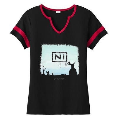 Ni With Antlers Ladies Halftime Notch Neck Tee