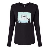 Ni With Antlers Womens Cotton Relaxed Long Sleeve T-Shirt