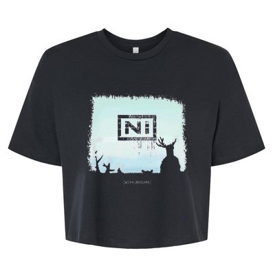 Ni With Antlers Bella+Canvas Jersey Crop Tee