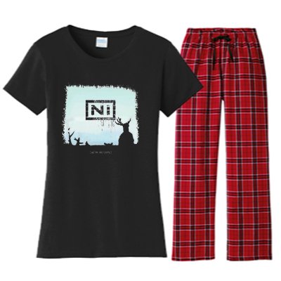 Ni With Antlers Women's Flannel Pajama Set